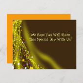 ソアリングドーブこうもりバー(ユダヤ教の)バル・ミツバー招待状返信カード 招待状 (正面/裏面)