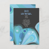 ソアリングバタフライバルミツワー披露宴カード 招待状 (正面/裏面)