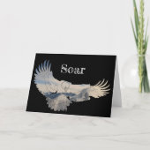 ソアリングパーソナライズされたイーグルサンキューカード サンキューカード (正面)