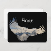 ソアリングパーソナライズされたイーグルサンキューカード サンキューカード (正面/裏面)