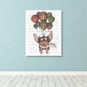 ソアリングピグ キャンバスプリント (インサイチュ (ウッドフロア))