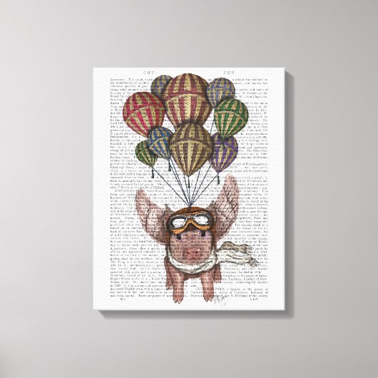 ソアリングピグ キャンバスプリント (正面)