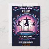 ソアー ボーイズ キッズ クール トランポリン パーク 13歳の誕生日 招待状 (正面)