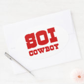 ソイカウボーイ 楕円形シール (封筒)