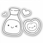 ソイム、大豆、寿司のカップル シール (正面)