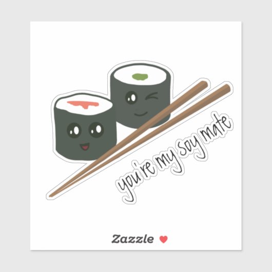 ソイメイトかわいい寿司中毒かわいいキャラクター シール (シート)