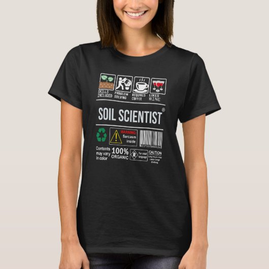 ソイルサイエンティストのスキルには問題解決Cofが含まれる Tシャツ (正面)