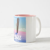 ソイル、オーストリア・スキー旅行ポスター ツートーンマグカップ (正面右)