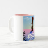 ソイル、オーストリア・スキー旅行ポスター ツートーンマグカップ (正面左)