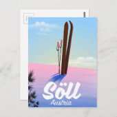 ソイル、オーストリア・スキー旅行ポスター ポストカード (正面/裏面)