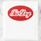 ソイ犬 楕円形シール (バッグ)