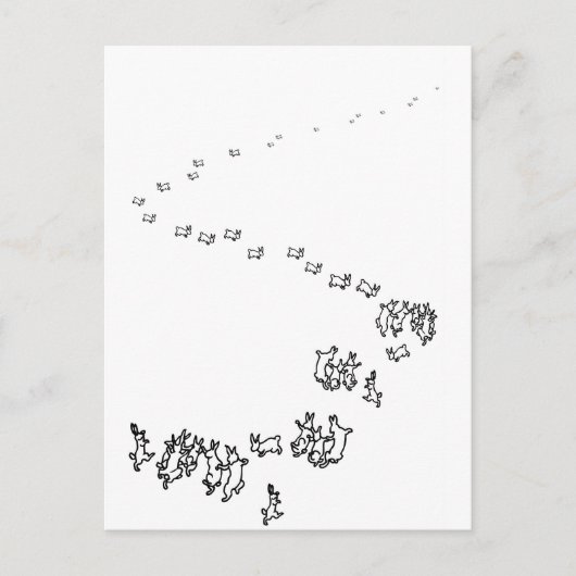 ソウウィーズゴー踊りウサギ ポストカード (正面)