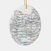 ソウルの地下鉄の地図 セラミックオーナメント (右)