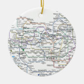 ソウルの地下鉄の地図 セラミックオーナメント (正面)