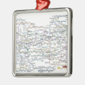 ソウルの地下鉄の地図 メタルオーナメント (左)