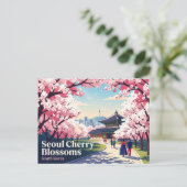 ソウルの桜 韓国 ポストカード (スタンド正面)