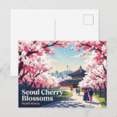 ソウルの桜 韓国 ポストカード (正面/裏面)
