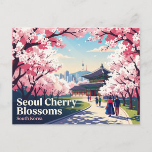 ソウルの桜 韓国 ポストカード