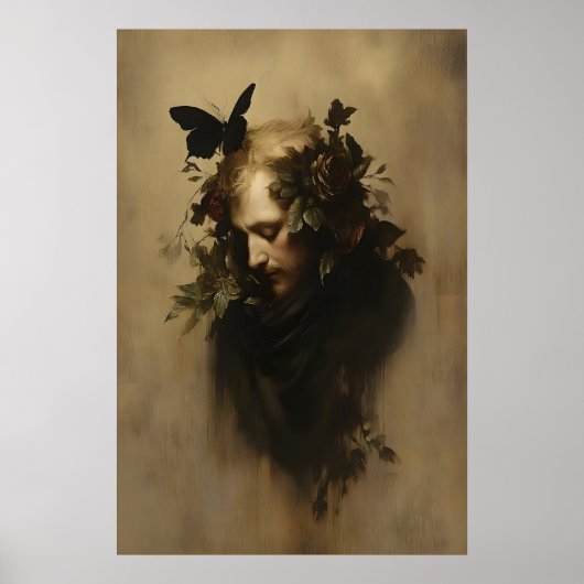 ソウルの植物画 ダークアカデミア プリント (正面)