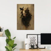 ソウルの植物画 ダークアカデミア プリント (ホームオフィス)