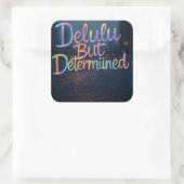 ソウルアート，カオス美しい,はっきりしたタイポグラフィ，カラフ スクエアシール (バッグ)