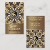 ソウルエネルギー陰陽ニューエイジ金ゴールド名刺 名刺 (正面/裏面)
