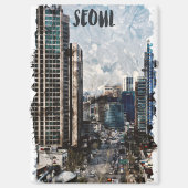 ソウルカラフル韓国シティスケープ旅行 マグネット (正面)
