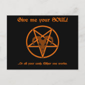 ソウルキャッシュ星形五角形サタンダークユーモアヤギ ポストカード (正面)