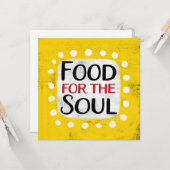 ソウルグリーティングカード用の食品 カード (正面/裏面インサイチュ)