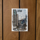 ソウルサウスコリアシティスケープVintage旅行 ポストカード