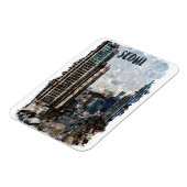 ソウルサウスコリアシティスケープVintage旅行 マグネット (左側)