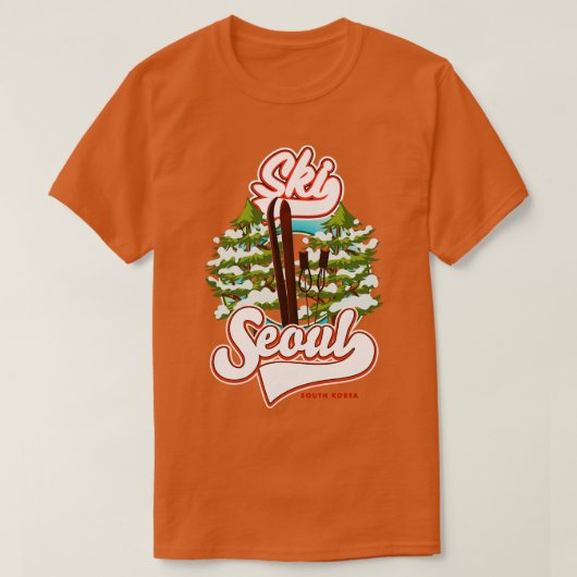 ソウルサウスコリアスキー Tシャツ (デザイン正面)