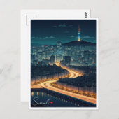 ソウルサウスコリアナイトビュー ポストカード (正面/裏面)