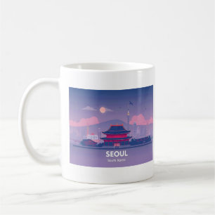 ソウルサウスコリアパステルトラベルデザイン コーヒーマグカップ