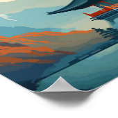 ソウルサウスコリアヴィンテージ旅行イラストレーション ポスター (角)