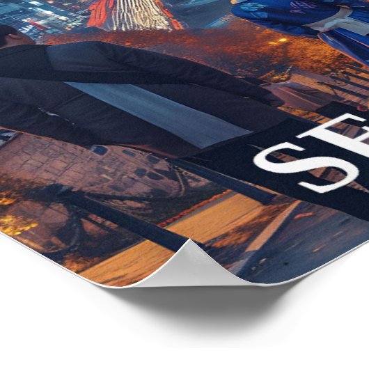 ソウルサウスコリア芸術的トラベルイラストレーション ポスター (角)