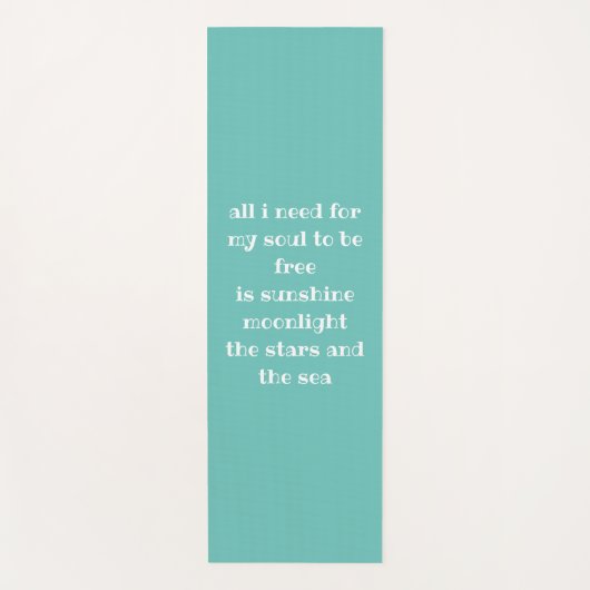 ソウルサンムーンスターズシータイポグラフィポエムアクア ヨガマット (正面)