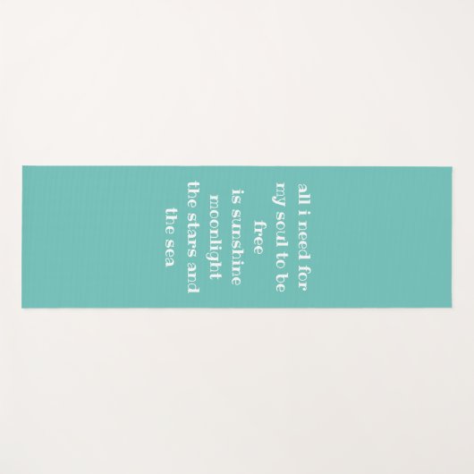 ソウルサンムーンスターズシータイポグラフィポエムアクア ヨガマット (正面(横))