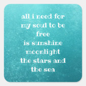 ソウルサンムーンスターズ海タイポグラフィ詩アクアルガ スクエアシール (正面)