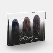 ソウルシスターズモダン可愛い最高の写真友よギフト フォトブロック (左)