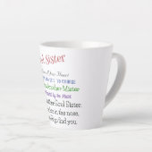 ソウルシスターハートウォーミング&コおもしろいーヒーラテマグカップ カフェラテマグ (右アングル)