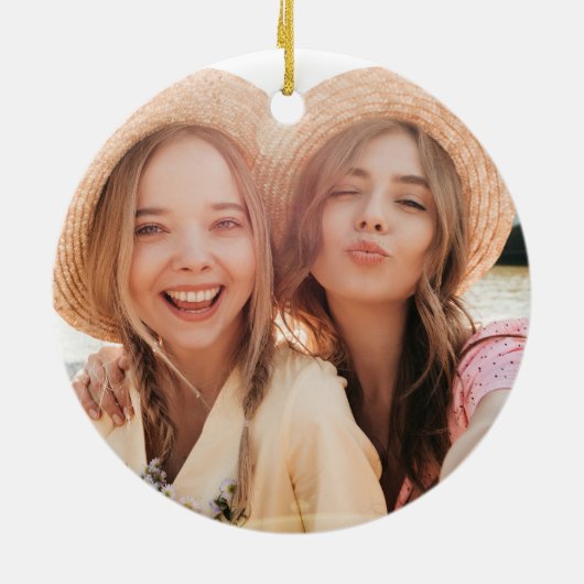 ソウルシスターパーソナライズされたクリスマスプレゼント セラミックオーナメント (裏面)