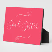 ソウルシスターホットピンクモダンミニマル フォトプラーク (側面)