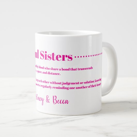 ソウルシスタ最高のーズフレンドBFFジャイアントコーヒーマグ ジャンボコーヒーマグカップ (正面右)