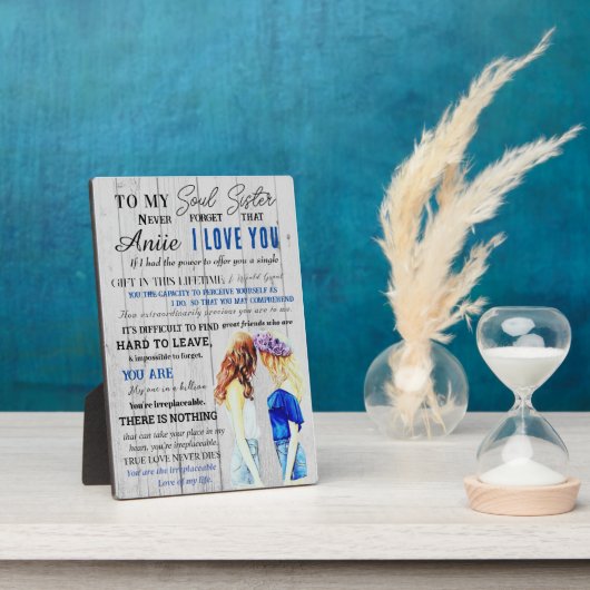 ソウルシパーソナライズされたスター定義の水色 フォトプラーク (側面)