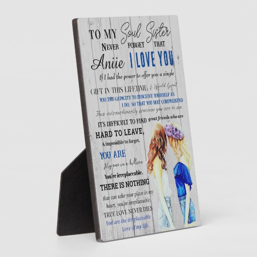 ソウルシパーソナライズされたスター定義の水色 フォトプラーク (側面)