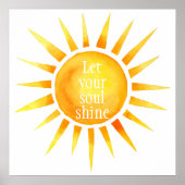 ソウルシャインインスパイアズウォーターカラープリント ポスター (正面)