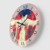 ソウルスティル抽象芸術アートウォールクロック ラージ壁時計 (傾斜)
