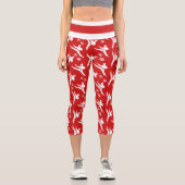 ソウルスピリットスポーツレギンスレッド カプリレギンス (正面)