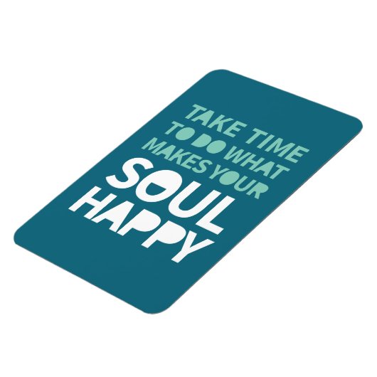 ソウルハッピー感動的引用文前向き月曜日 マグネット (左側)